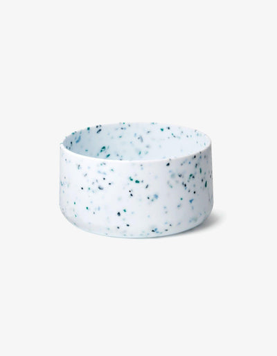 Silicone base in Glacier Speckle, white with blue-green flecks, for the LifeStraw Go Series 24 oz water filter bottle