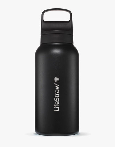 LifeStraw Go Series Stainless Steel 1L water filter bottle in Nordic Noir