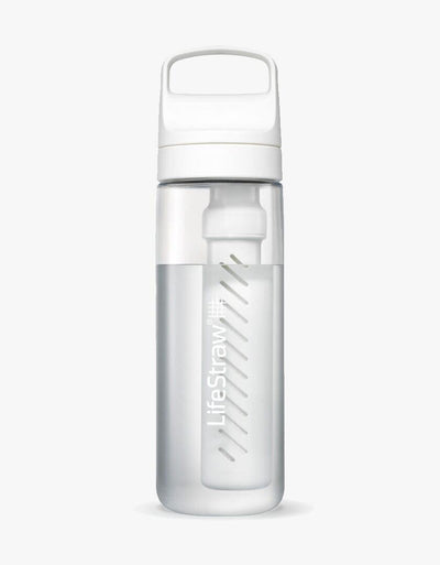 LifeStraw Go Series 22 oz water filter bottle in Polar White