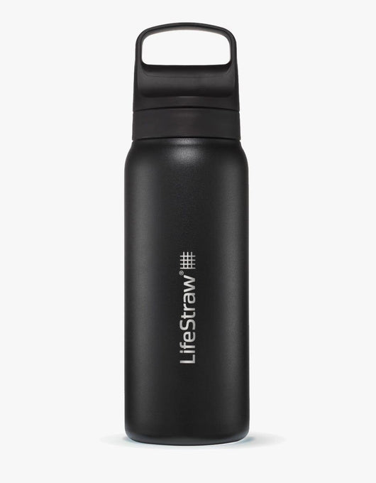 LifeStraw Go Series Stainless Steel 24 oz water filter bottle in Nordic Noir