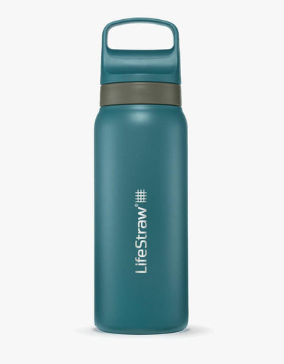 LifeStraw Go Series Stainless Steel 24 oz - Limited Edition water filter bottle in Tundra