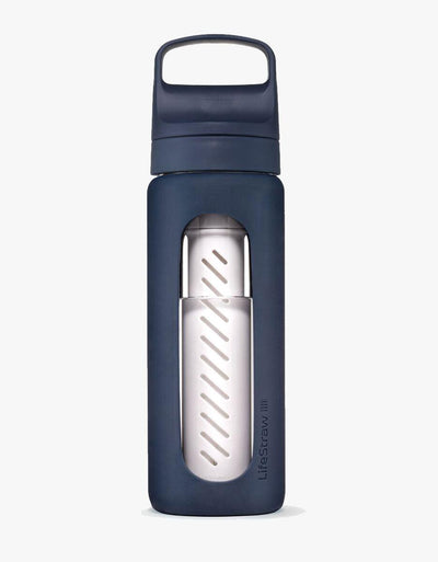 LifeStraw Go Series Glass 20 oz water filter bottle in Aegean
