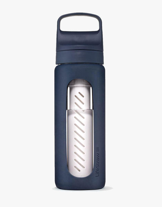 LifeStraw Go Series Glass 20 oz water filter bottle in Aegean
