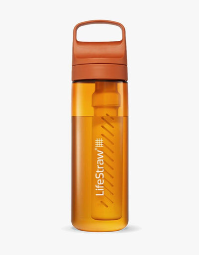 LifeStraw Go Series 22 oz water filter bottle in Kyoto Orange