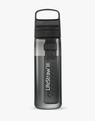 LifeStraw Go Series 22 oz water filter bottle in Nordic Noir
