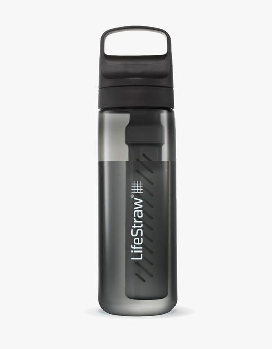 LifeStraw Go Series 22 oz water filter bottle in Nordic Noir