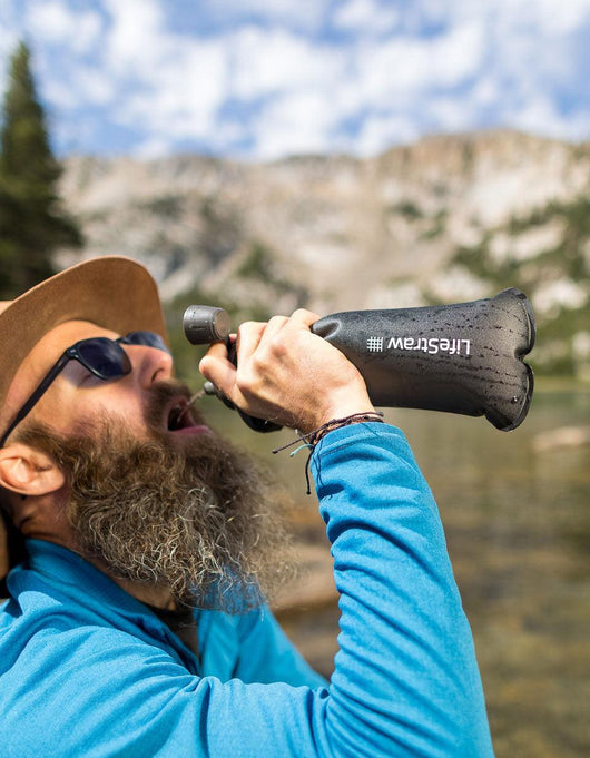 LifeStraw Peak Series Collapsible Squeeze 1L Bottle with Filter