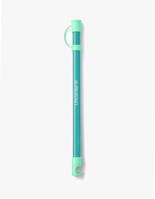 LifeStraw Sip Essential water filter straw in Seaglass with mint caps and carry loop