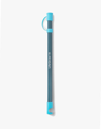 LifeStraw Sip Essential water filter straw in Teal with protective caps and carry loop