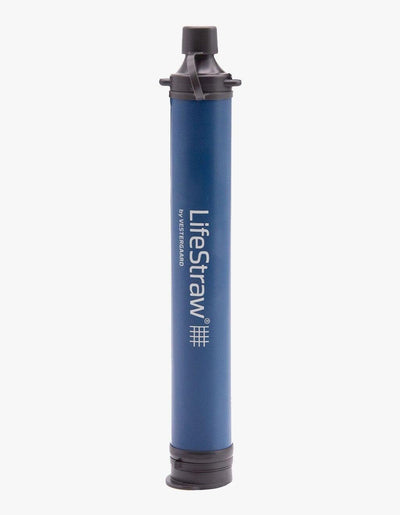 LifeStraw Personal Water Filter Straw in Navy, upright studio view