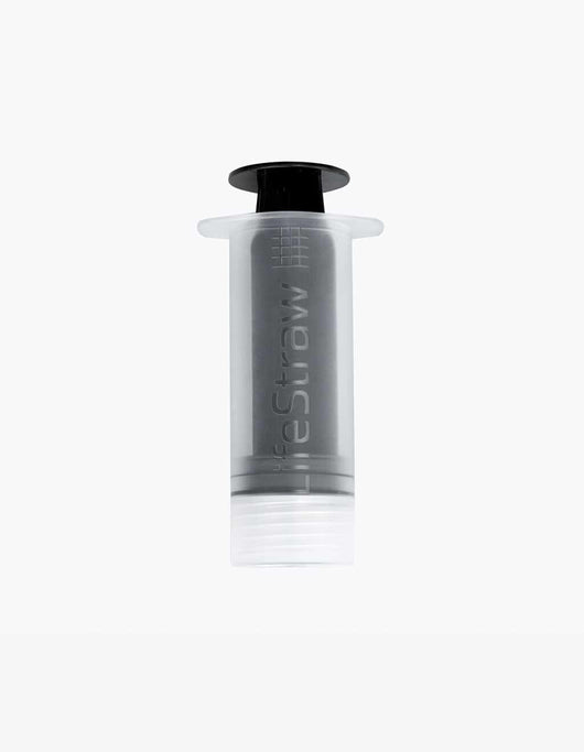 LifeStraw Peak Series backwash syringe for cleaning the water filter, with clear barrel and black plunger